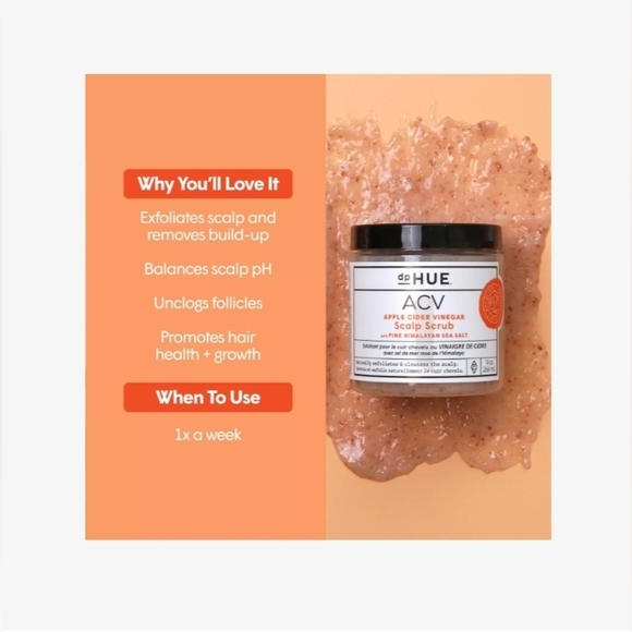 NEW! dpHUE,Apple Cider Vinegar Scalp Scrub with Pink Himalayan Sea Salt,Set of 2 - Picture 6 of 7